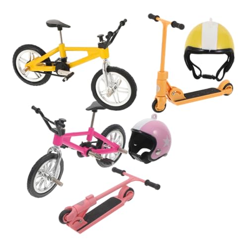 Veemoon 6 Stück Teiliges Miniatur Fahrrad und Scooter Set Realistische Outdoor Dekoration für Puppenhaus Fingerbikes und Hüte Langlebige Materialien Vielseitige Mini Veemoon 6 Stück Teiliges Miniatur Fahrrad und Scooter Set Realistische Outdoor Dekoration für Puppenhaus Fingerbikes und Hüte Langlebige Materialien Vielseitige Mini von Veemoon