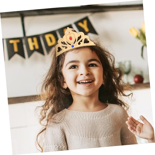 Veemoon 6 Stück Teiliges Prinzessin Krone Stirnband Bunte Geburtstagskrone für Mädchen Weiches Langlebiges Kopfschmuck Accessoire für Party und Cosplay von Veemoon