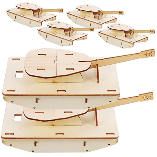 Veemoon 6-teiliges Panzer-montageset Aus Holz Für Jungen Und Mädchen Unbemalt Pädagogisches Spielzeug Für Jungen Veemoon 6-teiliges Panzer-montageset Aus Holz Für Jungen Und Mädchen Unbemalt Pädagogisches Spielzeug Für Jungen von Veemoon