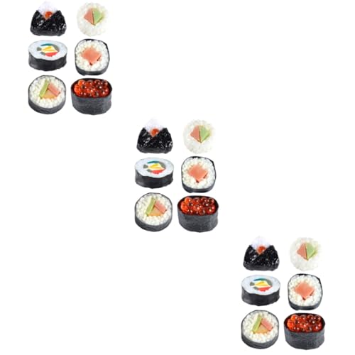 Veemoon 6 Stücke Künstliche Sushi Set – Realistische Nigiri Und Onigiri Modelle Für Dekoration - Lebensmittelprobe Und Party – Perfekte Requisiten Für Home & Küche Veemoon 6 Stücke Künstliche Sushi Set – Realistische Nigiri Und Onigiri Modelle Für Dekoration - Lebensmittelprobe Und Party – Perfekte Requisiten Für Home & Küche von Veemoon