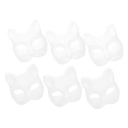 Veemoon 6 Stücke handbemalte Maske halloween masken halloweenmaske masken zu halloween white mask fox mask DIY Vollgesichtsmaske Katze Fuchs Maske DIY-Versorgung leere papiermasken Weiß Veemoon 6 Stücke handbemalte Maske halloween masken halloweenmaske masken zu halloween white mask fox mask DIY Vollgesichtsmaske Katze Fuchs Maske DIY-Versorgung leere papiermasken Weiß von Veemoon