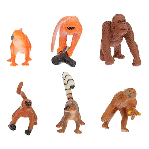 Veemoon 6-teiliges Gorilla Figuren Spielset – Dschungel Tiere Für - Pädagogisches Tailed Modell Zur Kreativen Dekoration Und Fantasievollem Veemoon 6-teiliges Gorilla Figuren Spielset – Dschungel Tiere Für - Pädagogisches Tailed Modell Zur Kreativen Dekoration Und Fantasievollem von Veemoon