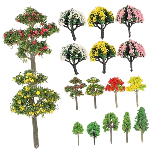 Veemoon 60 Stück Teiliges Miniatur Bäume Künstliche Pflanzen für Diorama Modellbau Landschaft Garten Zubehör DIY Szenerie Dekoration von Veemoon