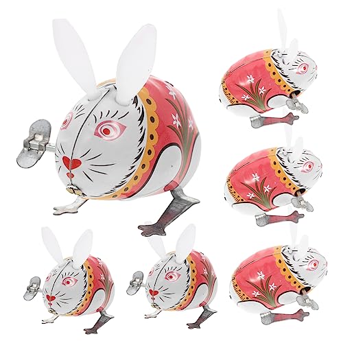 Veemoon 6er Set Aufziehspielzeug Hasen – Lustige Farmtierfiguren Aus Metall Für - Ideales Für Kleine Entdecker - Tragbar Und Perfektes Für Drinnen Und Draußen Veemoon 6er Set Aufziehspielzeug Hasen – Lustige Farmtierfiguren Aus Metall Für - Ideales Für Kleine Entdecker - Tragbar Und Perfektes Für Drinnen Und Draußen von Veemoon