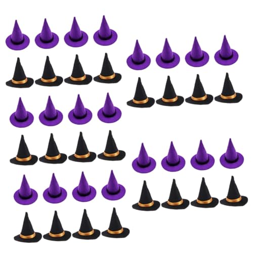 Veemoon 8 Stück Mini Hexenhüte Aus Filz Für Halloween - Schwarze Weinflaschenhüllen Mit Akzentdekor - Ideales Zubehör Für Eine Gruselige Partydekoration Veemoon 8 Stück Mini Hexenhüte Aus Filz Für Halloween - Schwarze Weinflaschenhüllen Mit Akzentdekor - Ideales Zubehör Für Eine Gruselige Partydekoration von Veemoon