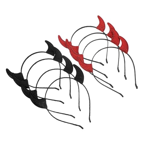 Veemoon 8 Stück Teiliges Dämonen Haarreif mit Glitzer Cosplay Dämonen Hörner Stirnband für Party Vielseitiges Zubehör für Vampirkostüme Veemoon 8 Stück Teiliges Dämonen Haarreif mit Glitzer Cosplay Dämonen Hörner Stirnband für Party Vielseitiges Zubehör für Vampirkostüme von Veemoon