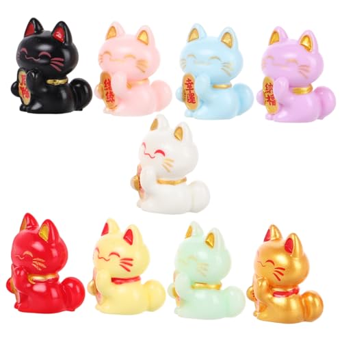 Veemoon 9 Stück Miniatur Glückskatze Figuren - Niedliche Katzenstatue Deko Für Zuhause - Kleine Katzenmodelle Als Glücksbringer Für Wohlstand Und Reichtum Ideal Für Sammler Und Veemoon 9 Stück Miniatur Glückskatze Figuren - Niedliche Katzenstatue Deko Für Zuhause - Kleine Katzenmodelle Als Glücksbringer Für Wohlstand Und Reichtum Ideal Für Sammler Und von Veemoon