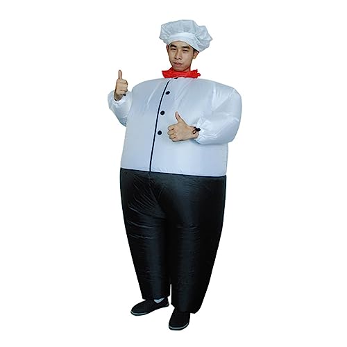 Veemoon Aufblasbarer Anzug Kostüm Für Erwachsene Lustiger Bodysuit Halloween Kostüm Aufblasbarer Koch Dicke Kostüme Erwachsene Aufblasbarer Koch Party Voller Koch Erwachsener Koch von Veemoon