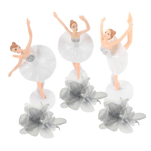 Veemoon Ballerina-kuchen-zubehör 6er-pack Elegante Ballerina-figuren Kreative Kuchenverzierungen Für Feiern von Veemoon