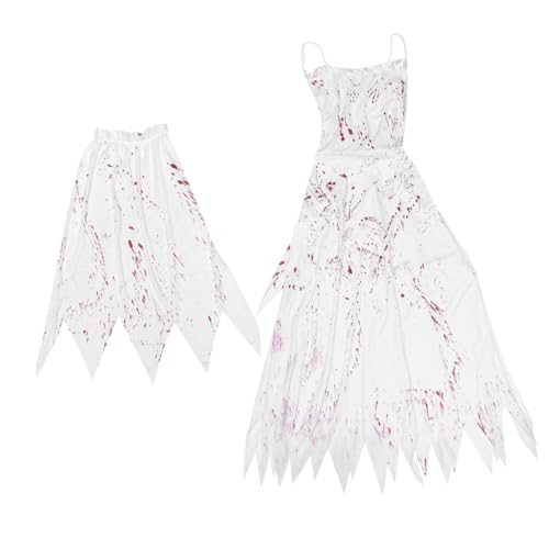 Veemoon Blutige Zombie-Braut Halloween Kostüm Für Gruselige Partys – Geisterhafte Cosplay-Kleidung Aus Baumwollmischung Ideal Für Halloween Und Abschlussball Schaurige Requisiten Für Veemoon Blutige Zombie-Braut Halloween Kostüm Für Gruselige Partys – Geisterhafte Cosplay-Kleidung Aus Baumwollmischung Ideal Für Halloween Und Abschlussball Schaurige Requisiten Für von Veemoon