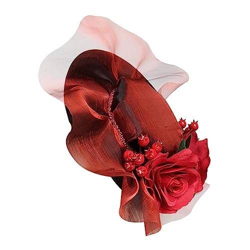 Veemoon Dekorations Hut für Frauen Gothic Party Haarschmuck Stilvolles Accessoire für Besondere Anlässe für Feiern Hochzeiten Festivals Leichter Eleganter Damenhut von Veemoon
