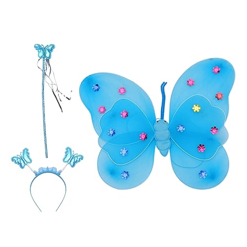 Veemoon Doppelschicht -schmetterlingsflügelspielzeug Kostüm Blau Feenflügel Für Kleinkinder Schmetterlingsstirnband Schmetterlingsflügel Blue Stoff Veemoon Doppelschicht -schmetterlingsflügelspielzeug Kostüm Blau Feenflügel Für Kleinkinder Schmetterlingsstirnband Schmetterlingsflügel Blue Stoff von Veemoon