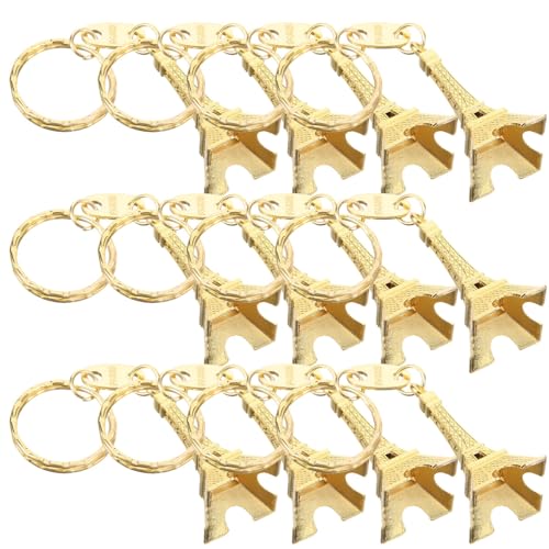Veemoon Eiffelturm-Schlüsselanhänger: 12 Mini-Eiffelturm-Schlüsselanhänger Eiffelturm-Schlüsselanhänger Für Hochzeitsfeier Rucksack-Dekoration (Golden). von Veemoon