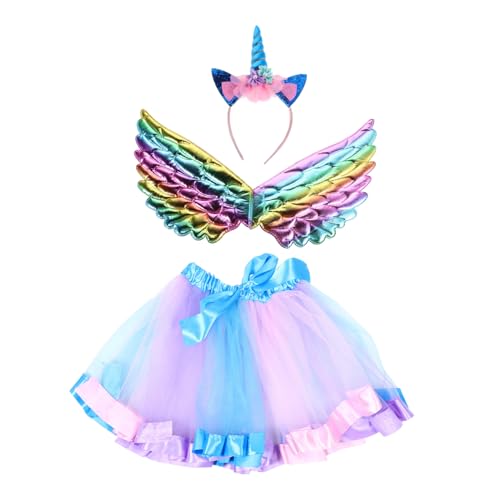 Veemoon Einhorn Kostüme Für Mädchen Einhorn Geburtstags Tutu Kleid Mit Einhornflügel Stirnband Für Fotografie Anziehparty Halloween Cosplay Veemoon Einhorn Kostüme Für Mädchen Einhorn Geburtstags Tutu Kleid Mit Einhornflügel Stirnband Für Fotografie Anziehparty Halloween Cosplay von Veemoon