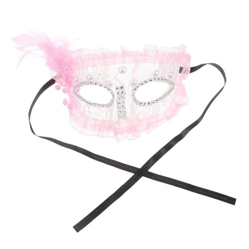 Veemoon Feder Maske Kostüm Für Halloween Cosplay Halbe Maskerade Frauen Maskieren Maskerade Für Frauen Gesicht Halloween Leuchten Halloween Masken Halloween-maske Rosa Spitze Veemoon Feder Maske Kostüm Für Halloween Cosplay Halbe Maskerade Frauen Maskieren Maskerade Für Frauen Gesicht Halloween Leuchten Halloween Masken Halloween-maske Rosa Spitze von Veemoon