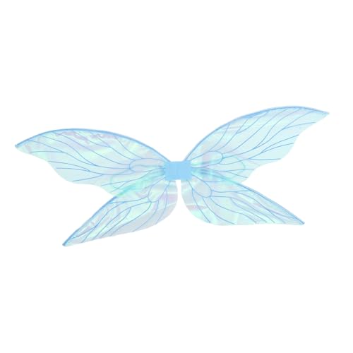 Veemoon Flügel verkleiden sich Glitzer Zauberstab Halloween-Kostüme für Mädchen Ballon Feenflügel für Erwachsene Festival Cosplay Feenflügel Flügel für Frauen Flügel Cosplay Garn Sky-blue von Veemoon