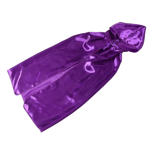 Veemoon Frauen Satin Hexenumhang Vampir Umhang Kostüm mit Umhang für Halloween Partys Cosplay Events Bühnenaufführungen Vielseitiges Kostümzubehör von Veemoon