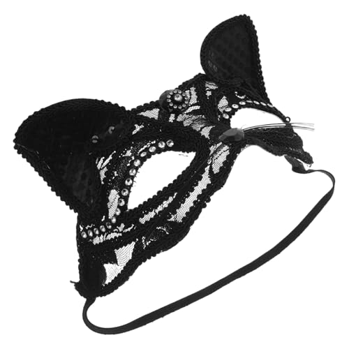 Veemoon Fuchs Maske Halloween Masken Maske Halloween-maske Maskerademaske Für Mädchen Spitzenmaske Maskerade Masken Maskenkostüme Für Frauen Maskerademaske Black Spitze von Veemoon