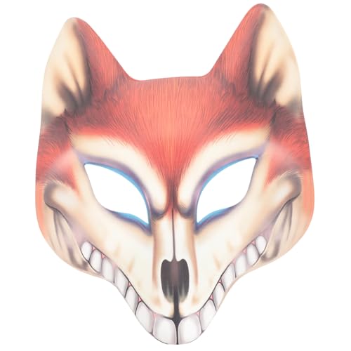 Veemoon Fuchs Maske Für Karneval Und Cosplay Elastisches Design Bequeme Tiermaske Für Halloween Und Kostümpartys Aus Hautfreundlichem Und Pu Unisex von Veemoon