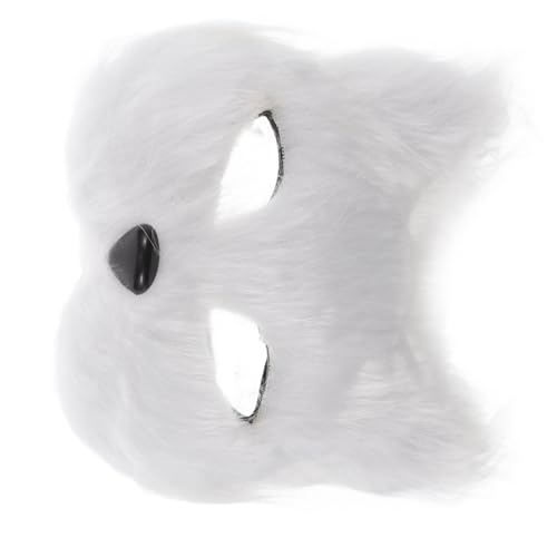 Veemoon Fuchs Tiermaske für Halloween und Maskerade Halbgesicht Cosplay Maske Kunstpelz für Kostümpartys und Thematische Veranstaltungen von Veemoon