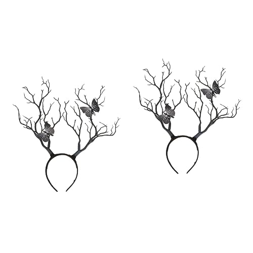 Veemoon Geweih Stirnband Für Halloween - Haarband Mit Und Schmetterlingen - Ideal Für Cosplay Maskerade Und Partys Für Und Mädchen Veemoon Geweih Stirnband Für Halloween - Haarband Mit Und Schmetterlingen - Ideal Für Cosplay Maskerade Und Partys Für Und Mädchen von Veemoon