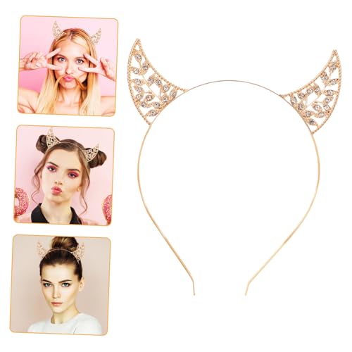 Veemoon Glänzendes Hörner Haarband mit Strasssteinen Niedliches Ox Horn Stirnband für Mädchen Modisches Party Accessoire Vielseitig für Kostüme Bühnenauftritte und Festliche Anlässe Veemoon Glänzendes Hörner Haarband mit Strasssteinen Niedliches Ox Horn Stirnband für Mädchen Modisches Party Accessoire Vielseitig für Kostüme Bühnenauftritte und Festliche Anlässe von Veemoon