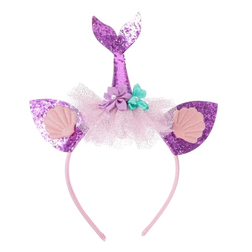 Veemoon Glitzerndes Meerjungfrau Haarband für Mädchen Leichtes Design Dekoratives Stirnband für Party Karneval und Kostüm Komfortabel und Kreativ Tiefviolett Veemoon Glitzerndes Meerjungfrau Haarband für Mädchen Leichtes Design Dekoratives Stirnband für Party Karneval und Kostüm Komfortabel und Kreativ Tiefviolett von Veemoon