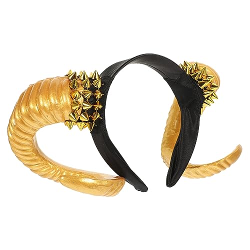 Veemoon Goldenes Horn Stirnband mit Nieten Einzigartiges Haaraccessoire für Halloween und Cosplay Partys Atmungsaktiv und Bequem für Maskeraden Festivals und Karneval Veemoon Goldenes Horn Stirnband mit Nieten Einzigartiges Haaraccessoire für Halloween und Cosplay Partys Atmungsaktiv und Bequem für Maskeraden Festivals und Karneval von Veemoon