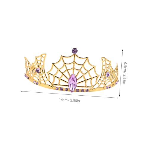 Veemoon Gothic Halloween Spider Web Tiara mit Funkelnden Strasssteinen Langlebige Legierungskrone Vielseitiges Party-accessoire für Damen für Cosplay Maskenbälle und Hexen-outfits von Veemoon