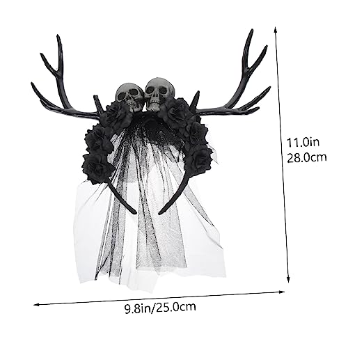 Veemoon Gothic Hirschgeweih Stirnband mit und Rosen Halloween Cosplay Haarreif für Damen Schwarzes Antler Headband Vielseitiges Party und Gothic Kostümzubehör Veemoon Gothic Hirschgeweih Stirnband mit und Rosen Halloween Cosplay Haarreif für Damen Schwarzes Antler Headband Vielseitiges Party und Gothic Kostümzubehör von Veemoon