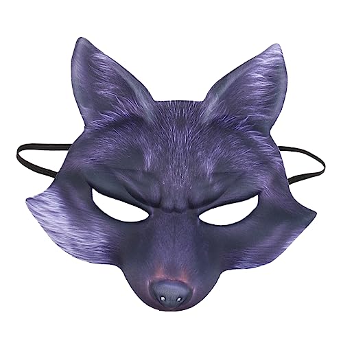 Veemoon Halbe Fuchsmaske Für Halloween Und Karneval – Realistische EVA Maske Für Cosplay Und Kostüme - Schwarz - Ideal Für Maskeraden Und Tierkostüme Männer Und Frauen von Veemoon