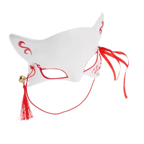 Veemoon Halbgesichts Kostüm Kleines Kostüm Maskerade Kostüm Requisite Foxy Girl Maskenmaske Fuchsmaske Halloween Katzenmasken Japanisches Kostüm Für Frauen Theiran Maske von Veemoon