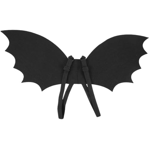 Veemoon Halloween-Fledermausflügel, Fledermaus-Kostüm für Kinder, Zubehör, Cosplay, Vampirflügel, Halloween-Partyzubehör, Unisex, schwarzes Eva (6–15 Jahre) von Veemoon
