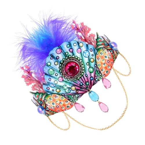 Veemoon Halloween Haarschmuck Damen Feder Muschel Haarreifen Elastisches Stirnband für Party Fotorequisiten Halloween Kostüm Veemoon Halloween Haarschmuck Damen Feder Muschel Haarreifen Elastisches Stirnband für Party Fotorequisiten Halloween Kostüm von Veemoon