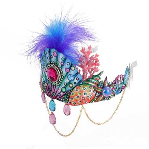 Veemoon Halloween Haarschmuck Damen Feder Muschel stirnband Kronen haarreifen Leicht für Party Fotorequisiten Cosplay Geburtstagsfeier Veemoon Halloween Haarschmuck Damen Feder Muschel stirnband Kronen haarreifen Leicht für Party Fotorequisiten Cosplay Geburtstagsfeier von Veemoon