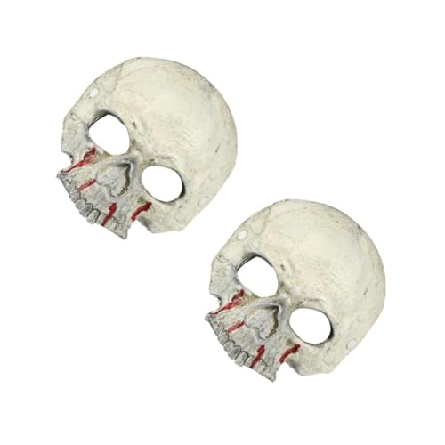 Veemoon Halloween Halbmasken Set – Blutige Schädel- - Tierkopf Und Skelettmasken Für Cosplay Und Maskerade – Perfekte Requisiten Für Ihre Halloween Party Und Feierlichkeiten von Veemoon