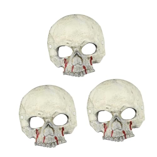 Veemoon Halloween Halbmasken Set - Blutige Schädel- Und Tierkopfmasken Für Kostümpartys Skelettmasken Für Unvergessliche Halloween Cosplays Und Maskerade Events von Veemoon