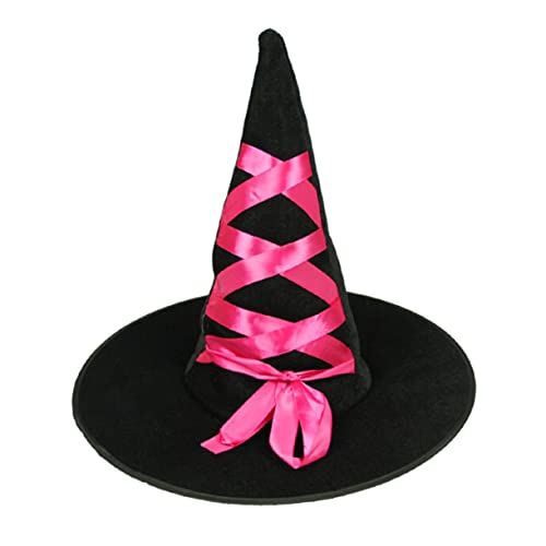 Veemoon Halloween Hexenhut Dekoration Mit Snip Toe Und Flanellband – Perfekte Maske Für Gruselige Partys Und Festlichkeiten in Leuchtendem Rose Red - Ideal Für Ihre Halloween- Veemoon Halloween Hexenhut Dekoration Mit Snip Toe Und Flanellband – Perfekte Maske Für Gruselige Partys Und Festlichkeiten in Leuchtendem Rose Red - Ideal Für Ihre Halloween- von Veemoon