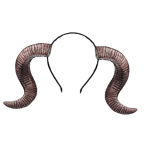 Veemoon Halloween Kopfschmuck mit Schafhorn Design Leicht und Bequem für Cosplay und Partys eine Gruselige für Halloween Altgold Veemoon Halloween Kopfschmuck mit Schafhorn Design Leicht und Bequem für Cosplay und Partys eine Gruselige für Halloween Altgold von Veemoon