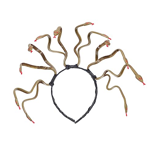 Veemoon Halloween Kostüm Haarreif mit Schlangen Design Cosplay Haarschmuck für Damen Tiefgoldenes Accessoire für Festivitäten und Bühnenauftritte Veemoon Halloween Kostüm Haarreif mit Schlangen Design Cosplay Haarschmuck für Damen Tiefgoldenes Accessoire für Festivitäten und Bühnenauftritte von Veemoon