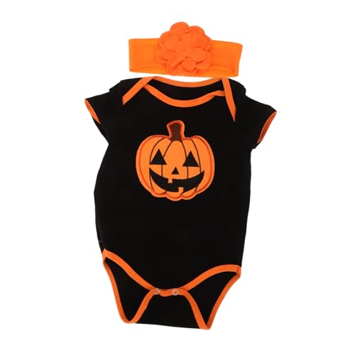 Veemoon Halloween Kürbis Kostüm Set Niedliches Kurzarm Strampler mit Haarband für Neugeborene für und Herbstfeiern für Junge Mädchen Ersten Halloween Veemoon Halloween Kürbis Kostüm Set Niedliches Kurzarm Strampler mit Haarband für Neugeborene für und Herbstfeiern für Junge Mädchen Ersten Halloween von Veemoon
