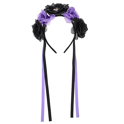 Veemoon Halloween Skull Haarreif mit Rosen für Tag Toten Festlicher Kopfschmuck für Damen Accessoires für Halloween Feiern und Kostümpartys Zufällige Farbe Veemoon Halloween Skull Haarreif mit Rosen für Tag Toten Festlicher Kopfschmuck für Damen Accessoires für Halloween Feiern und Kostümpartys Zufällige Farbe von Veemoon