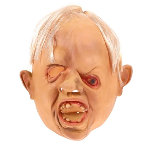 Veemoon Halloween Streichkopf Cover Horror Schräg Eye Mann Scary Face Cover Halloween Cosplay Kostüm Requisite für Maskerade- Partys Kostümpartys von Veemoon