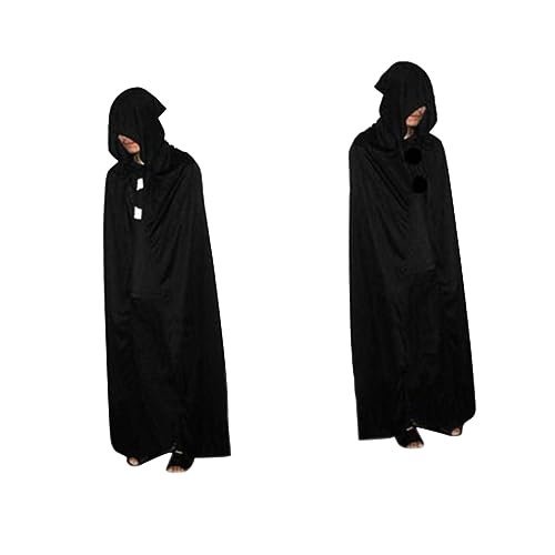Veemoon Halloween Umhang mit Schwarzer Umhang Langes Kostüm für Cosplay Partys Unisex Halloween Gruselfotos Rollenspiele Veemoon Halloween Umhang mit Schwarzer Umhang Langes Kostüm für Cosplay Partys Unisex Halloween Gruselfotos Rollenspiele von Veemoon