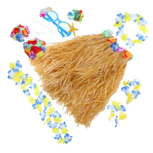 Veemoon Hawaiianisches Luau-set – Fotoautomaten-requisiten-set Rock Spiele Kleid Für Frauen Stranddekorationen von Veemoon