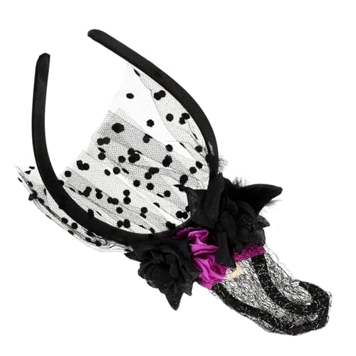Veemoon Hexen-Tiara Hexenhut mit Schleier Halloween-Hundemütze Hexenzubehör für Mädchen Hexenstirnbänder für Frauen welche Hüte Hexenhüte für Frauen-Stirnband Plastik Veemoon Hexen-Tiara Hexenhut mit Schleier Halloween-Hundemütze Hexenzubehör für Mädchen Hexenstirnbänder für Frauen welche Hüte Hexenhüte für Frauen-Stirnband Plastik von Veemoon