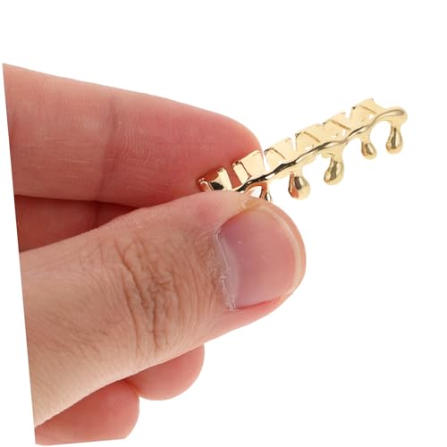Veemoon Hip Hop Zähne Drip Caps mit Sechszahnigem Vergoldetem Design Bequeme Mundaccessoires für Kostümparty Cosplay und Themenveranstaltungen Auffälliger Schmuck von Veemoon