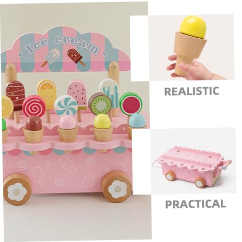 Veemoon Holz Eiswagen Spielset Eisdiele Rollenspiel Holzspielzeug Eiswagen mit Realistischem Design Fördert Kreativität und Motorische Fähigkeiten für Mädchen und Jungen Veemoon Holz Eiswagen Spielset Eisdiele Rollenspiel Holzspielzeug Eiswagen mit Realistischem Design Fördert Kreativität und Motorische Fähigkeiten für Mädchen und Jungen von Veemoon