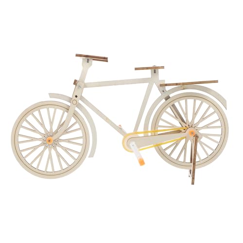 Veemoon Holz Fahrrad Modell Bausatz DIY Selbstmontage Retro Tischdekoration Lifelike Fahrrad Ornament aus Stabilem Holz für Hand Auge Koordination und Kreativität von Veemoon