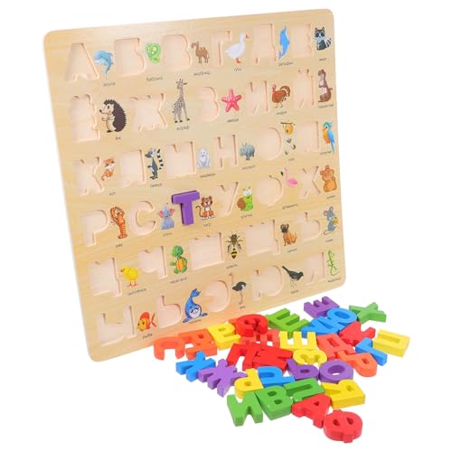 Veemoon Holz Puzzle für Russische Alphabet Montessori Lernspielzeug Feinmotorik Bunte Buchstaben für Vorschulkinder für Kreative Veemoon Holz Puzzle für Russische Alphabet Montessori Lernspielzeug Feinmotorik Bunte Buchstaben für Vorschulkinder für Kreative von Veemoon